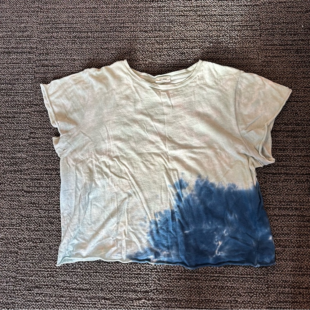 Re/done tie dye cropped t shirt